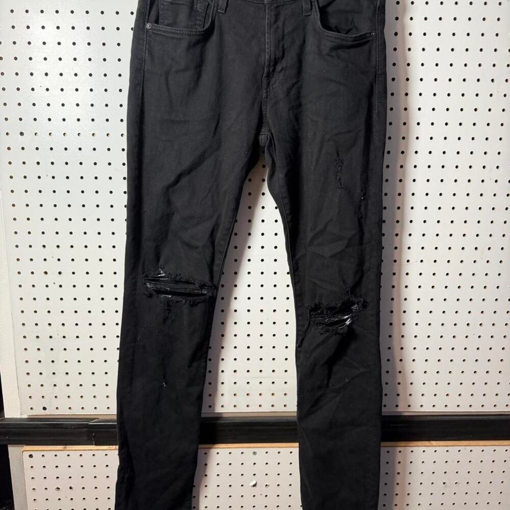 7 For All Mankind Womens Size 31 Paxtyn black distressed skinny jeans